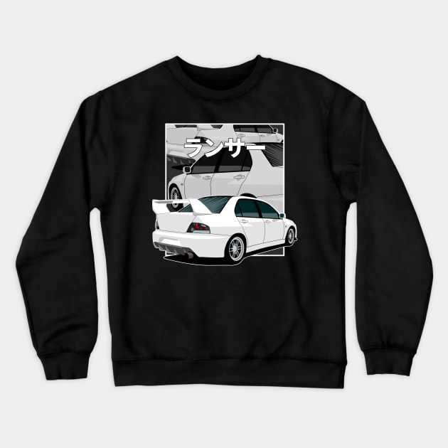 Lancer Evo9 Fragment Crewneck Sweatshirt by Rebellion Store